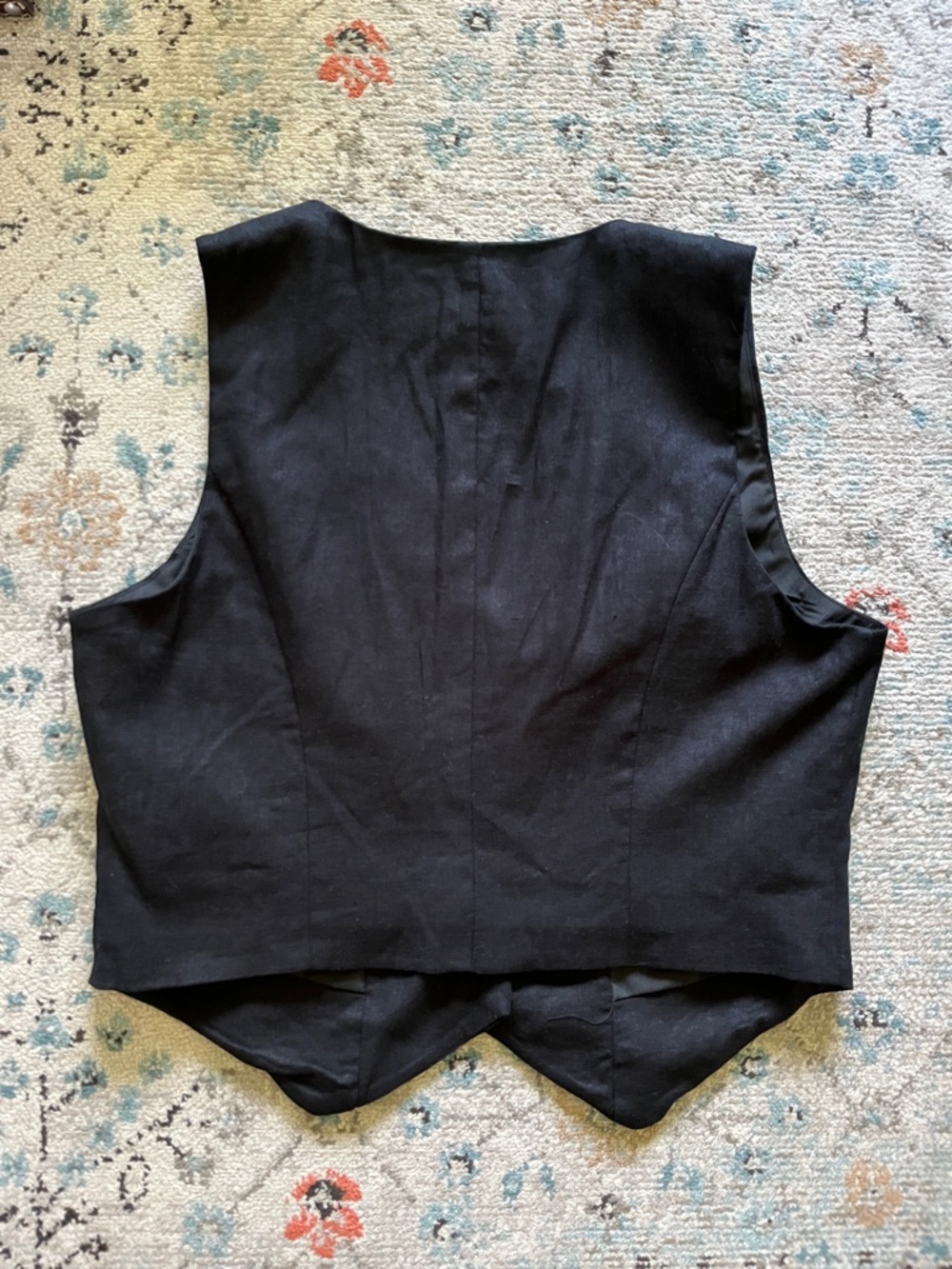 a new day Black Tailored Linen V-Neck Button Vest - Picture 11 of 13
